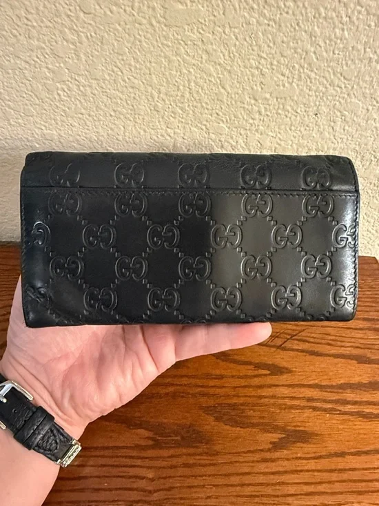 Authentic Gucci Guccissima wallet black need snap - Picture 3 of 16